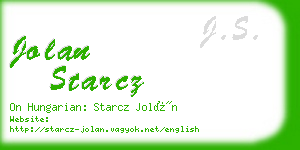 jolan starcz business card